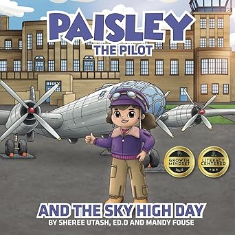 Cover of The Sky High Day Book featuring Paisley the Pilot from Tech Tykes, showcasing an adventurous and exciting theme.